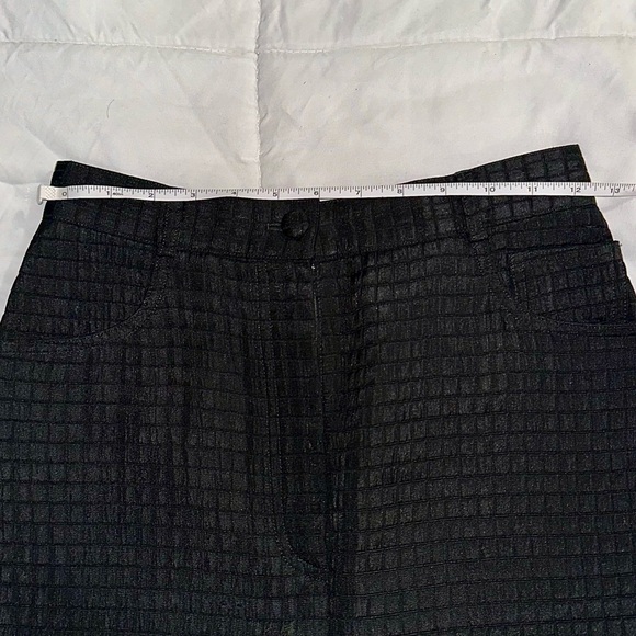GEORGES RECH Vintage 1980s
Black Jacquard Grid Cigarette Pant - Picture 6 of 12